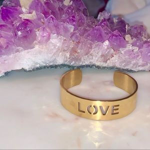 Rustic Cuff "Love" Bracelet